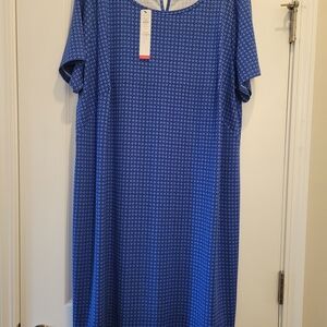 Talbots Blue Patterned Dress